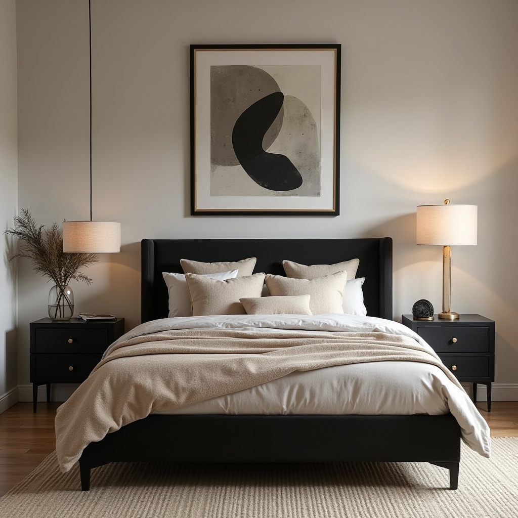 beige and black bedroom ideas 17