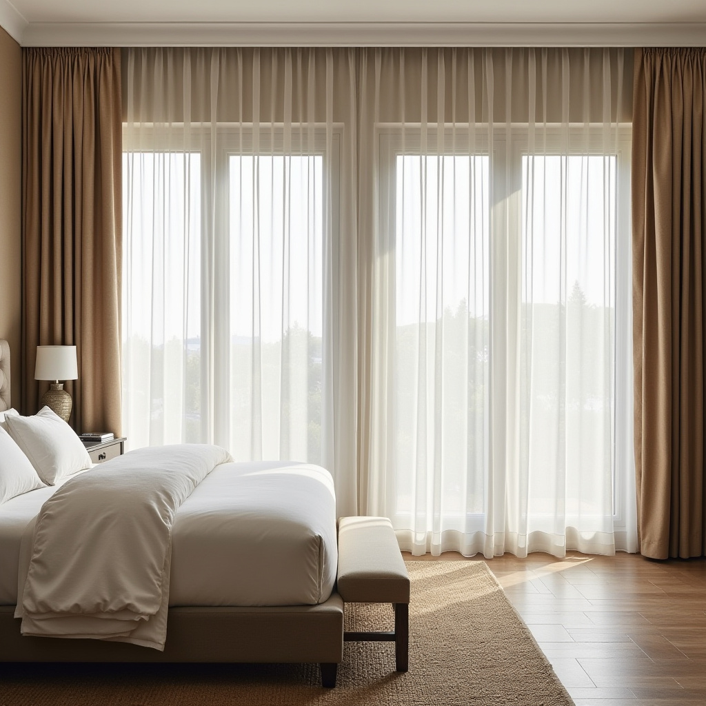 beige curtains bedroom 3