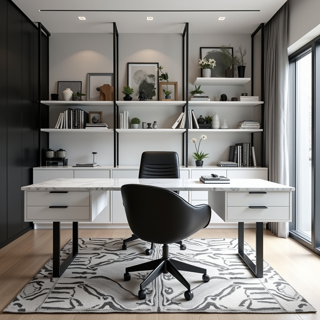black and white office decor 15