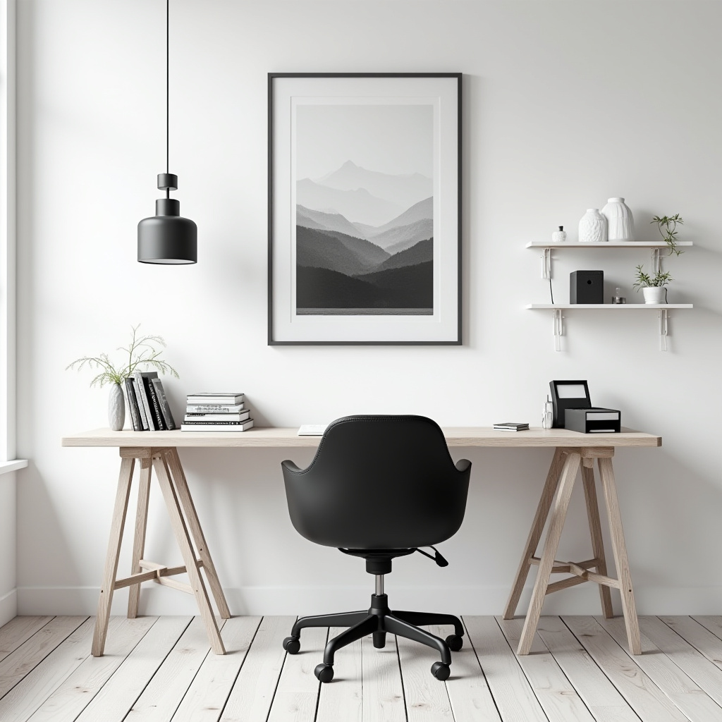 black and white office decor 19