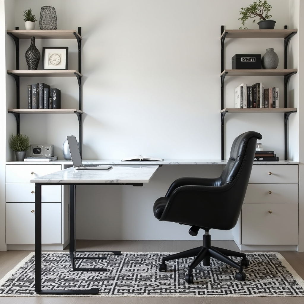 black and white office decor 7