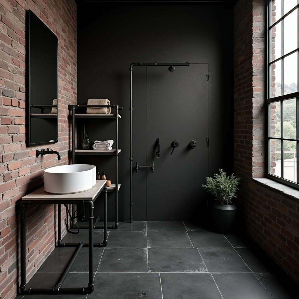 black bathroom ideas 14