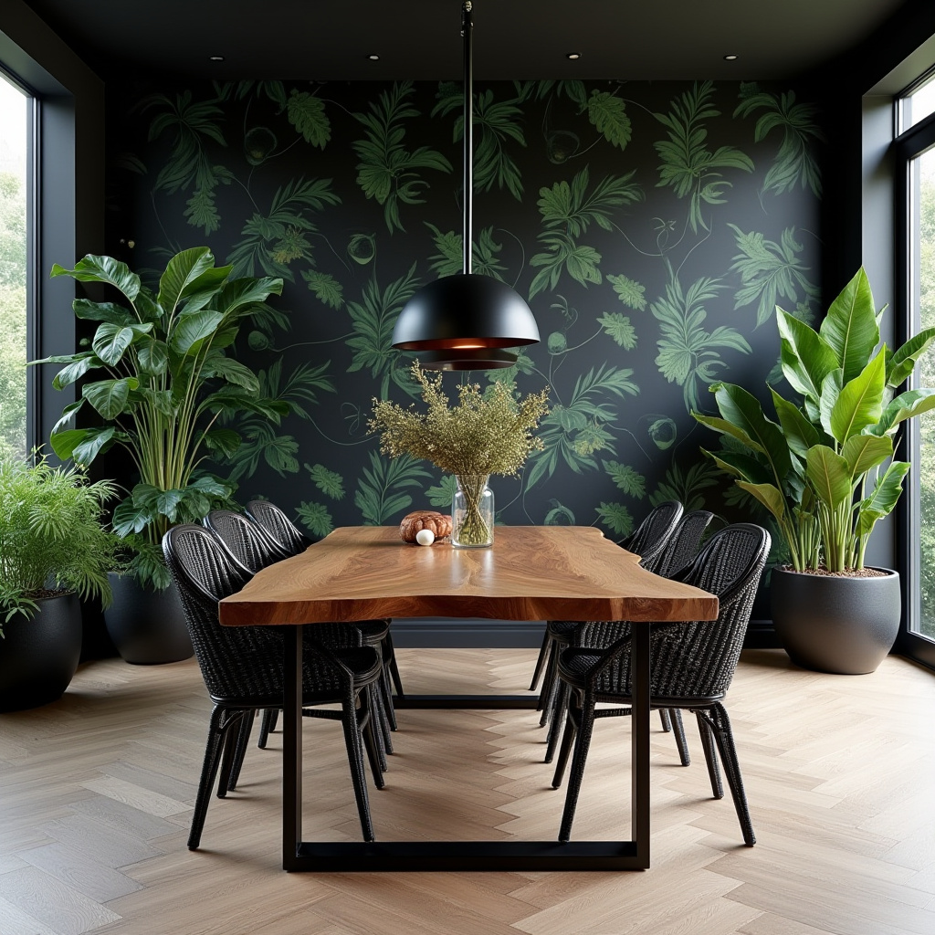 black dining room 15