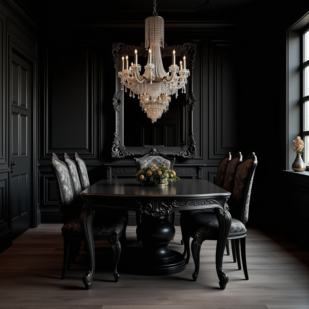 black dining room 16