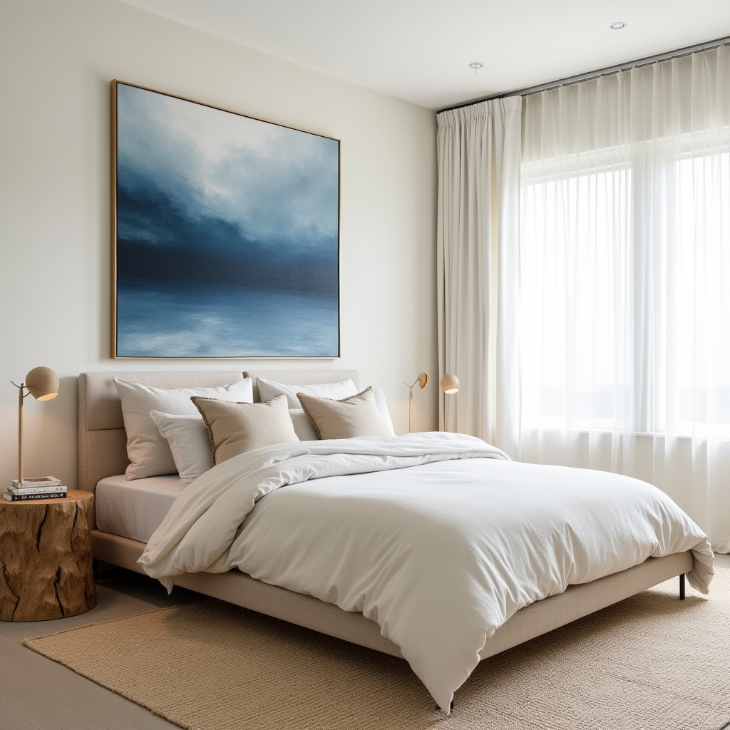 blue and beige bedroom 11