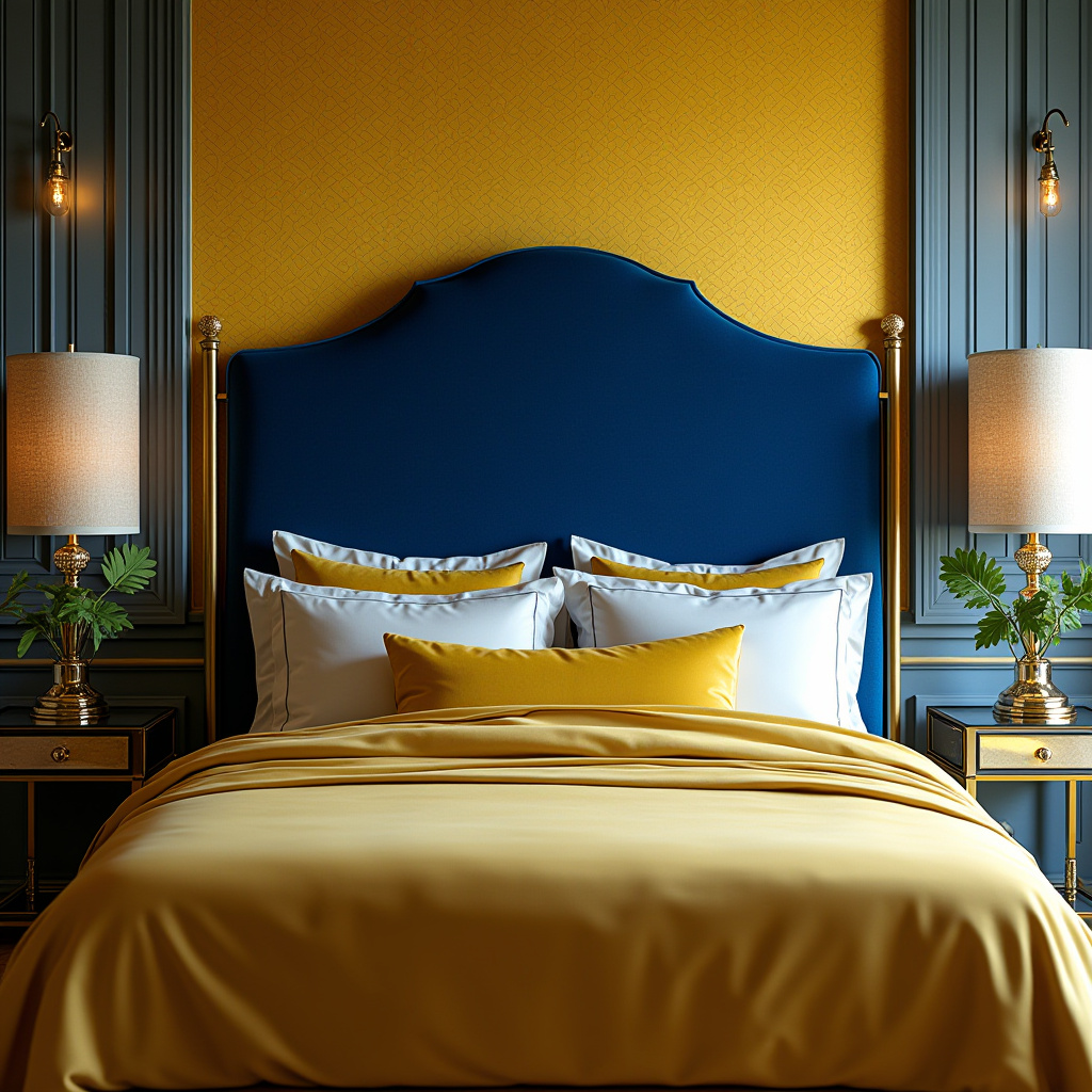blue and yellow bedroom 10