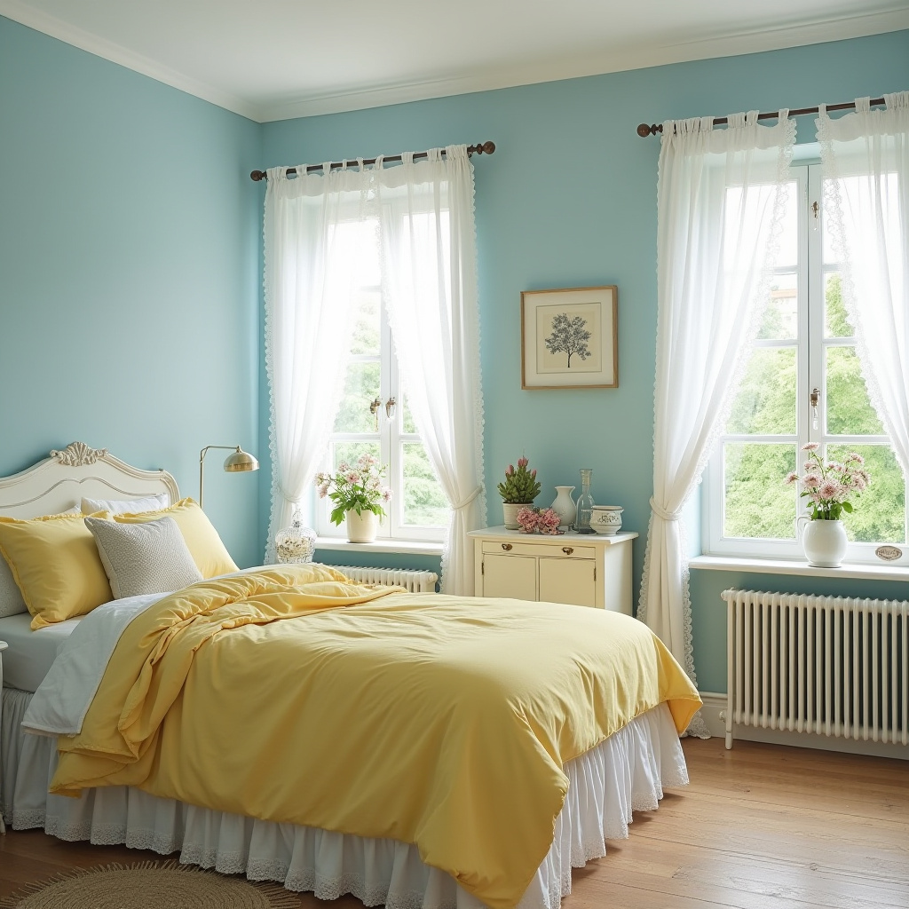 blue and yellow bedroom 20