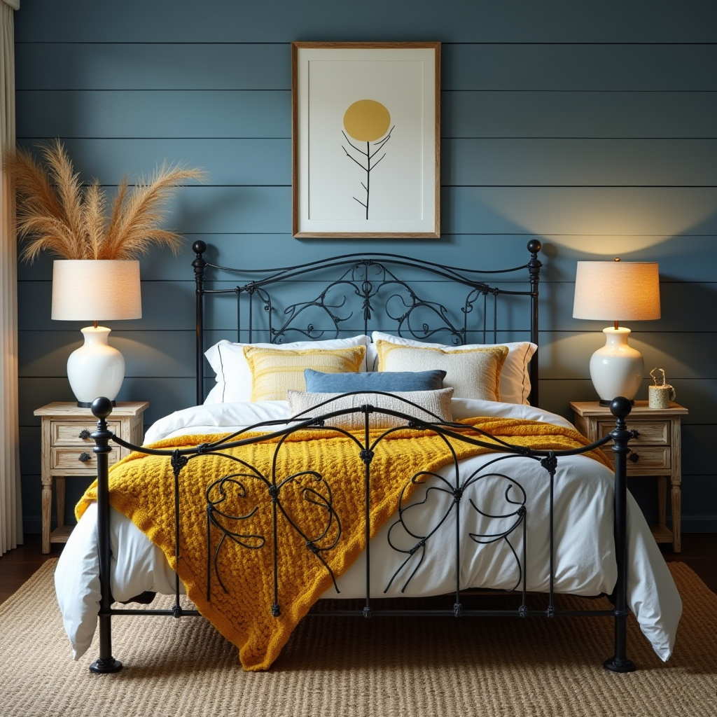 blue and yellow bedroom 9