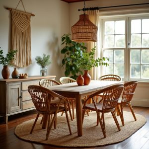 boho chic dining room 1