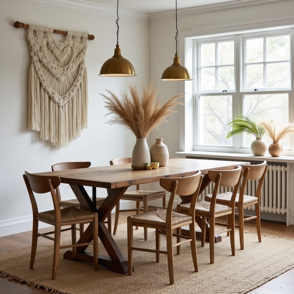 boho chic dining room 17