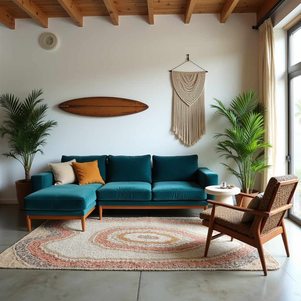 boho coastal living rooms 6