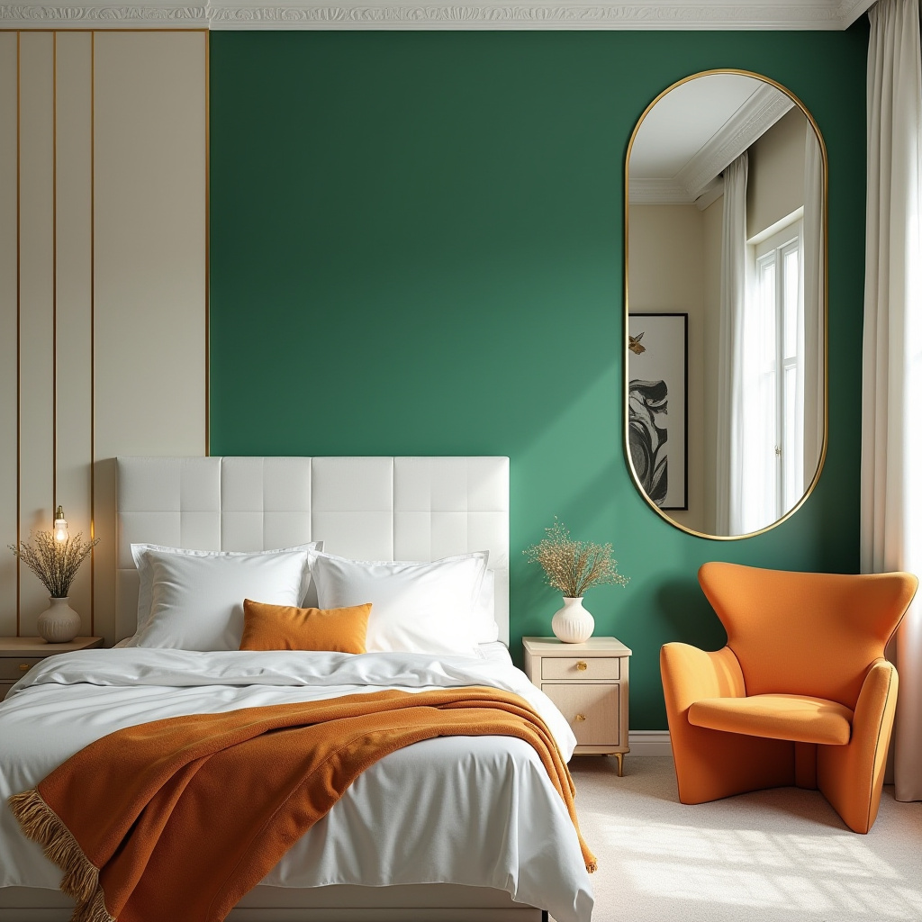 colorful minimalist bedroom 16