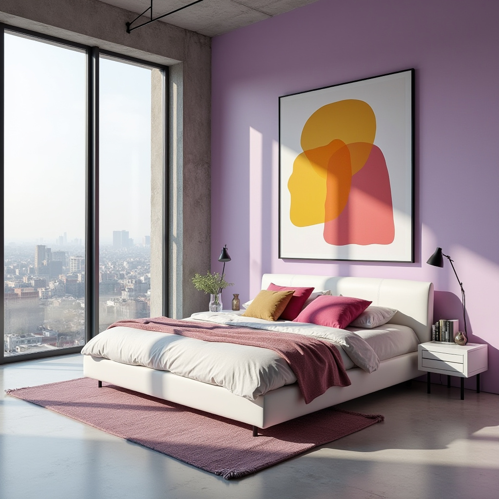 colorful minimalist bedroom 18