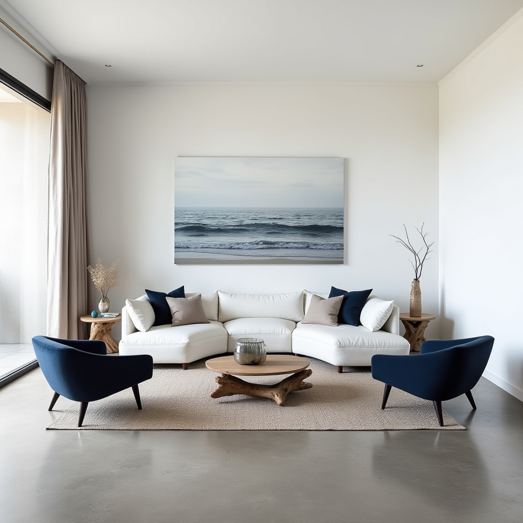 contemporary coastal living room 14