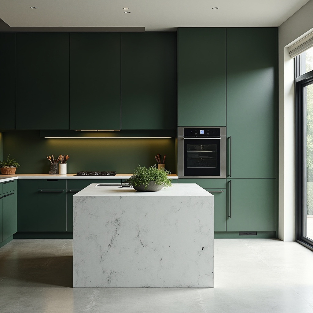 dark green kitchen 10