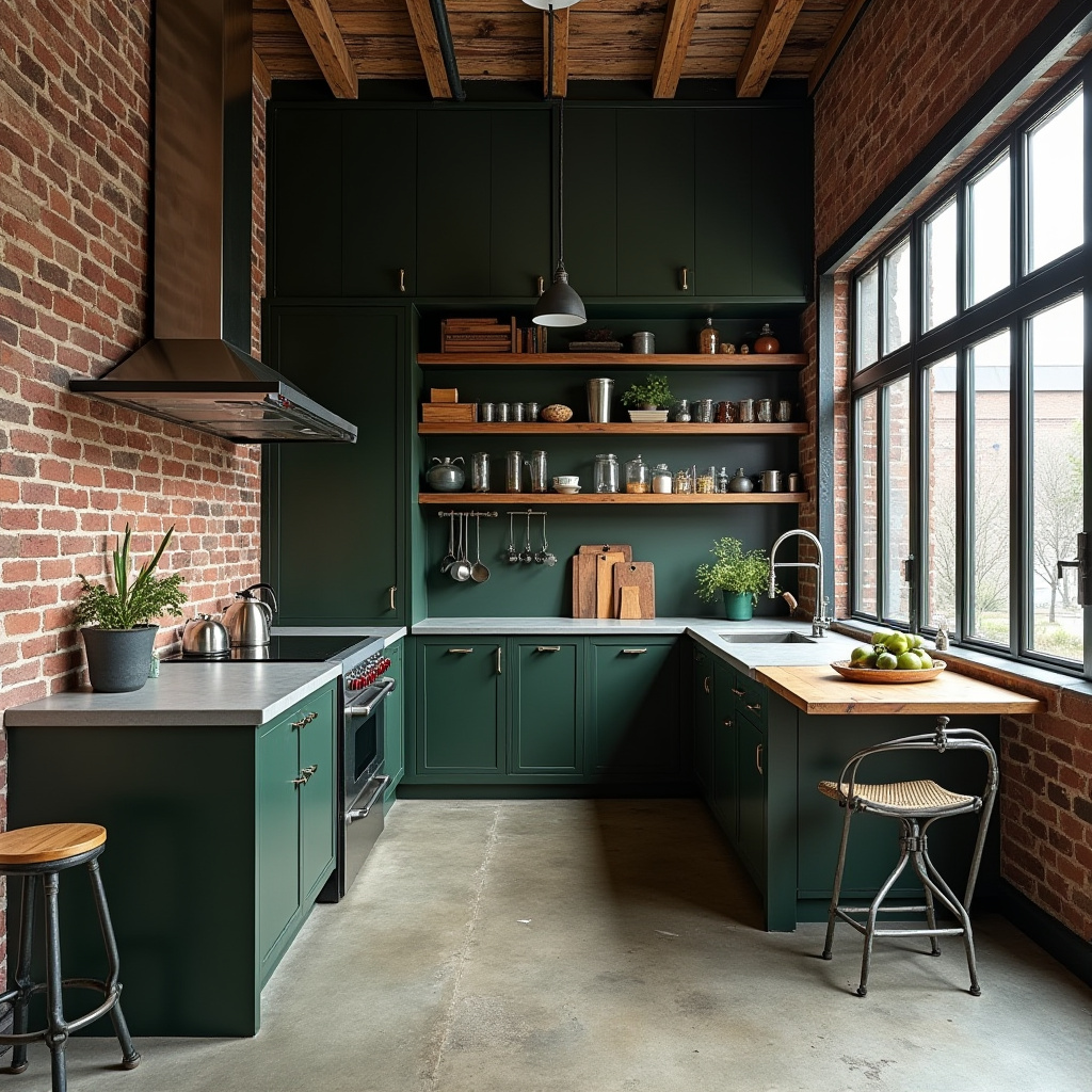 dark green kitchen 11