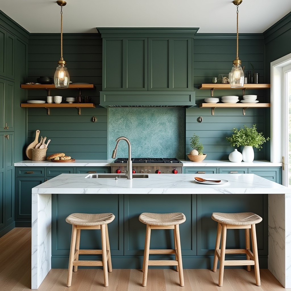 dark green kitchen 12