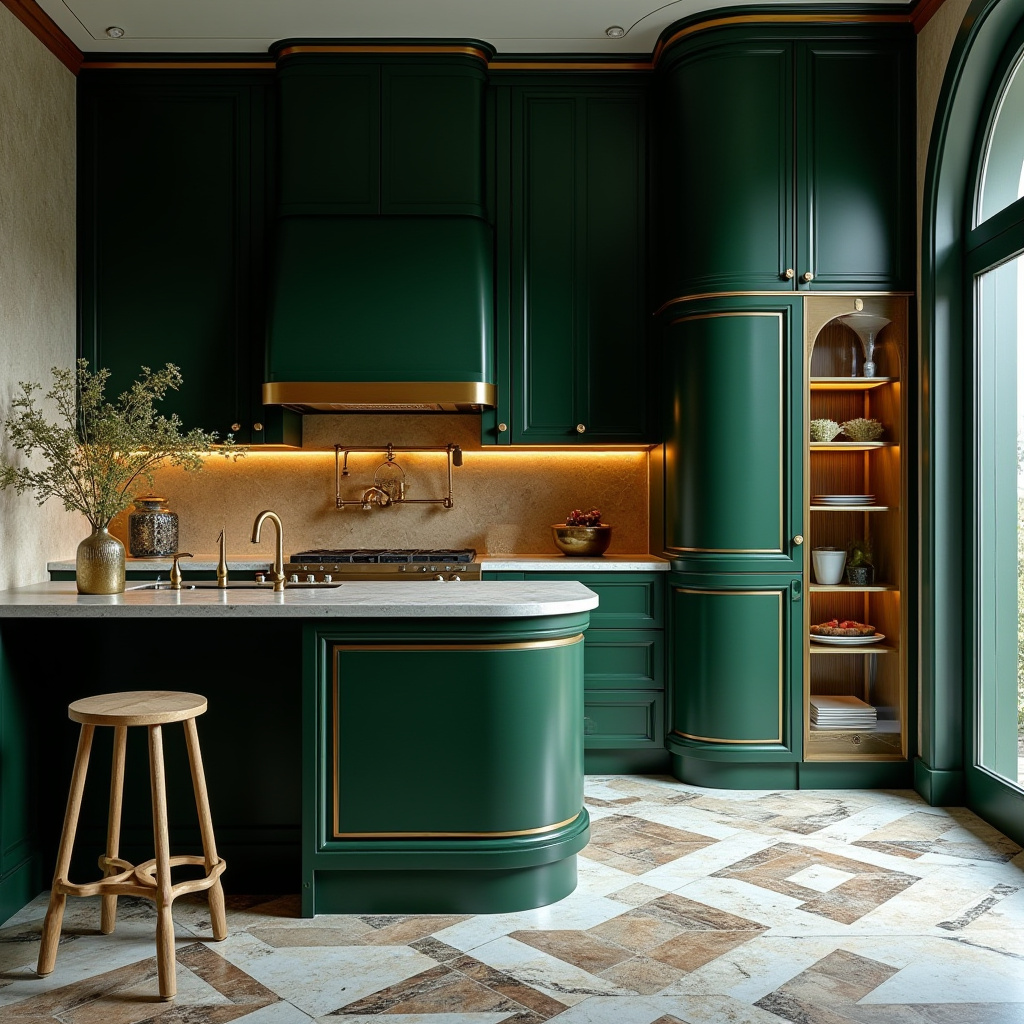 dark green kitchen 13