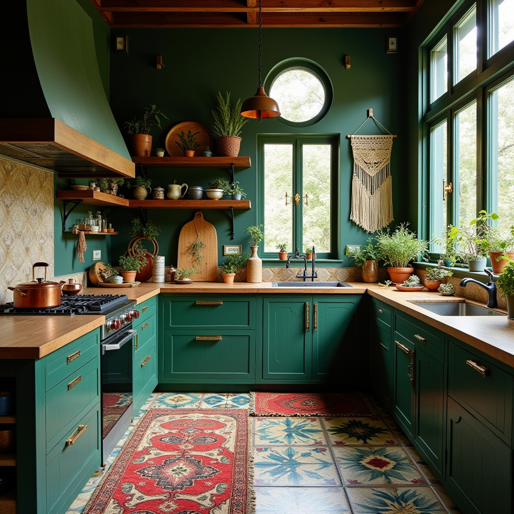 dark green kitchen 14