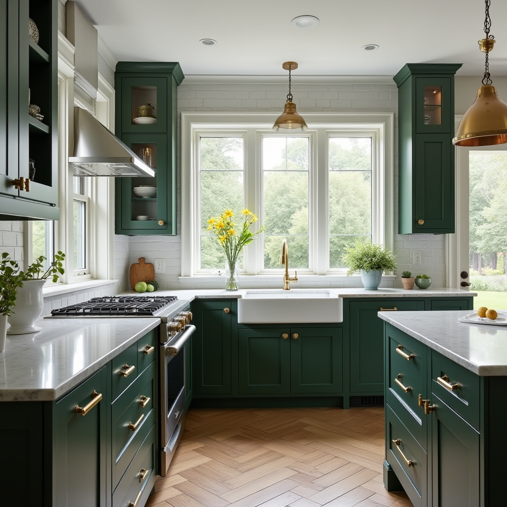 dark green kitchen 16