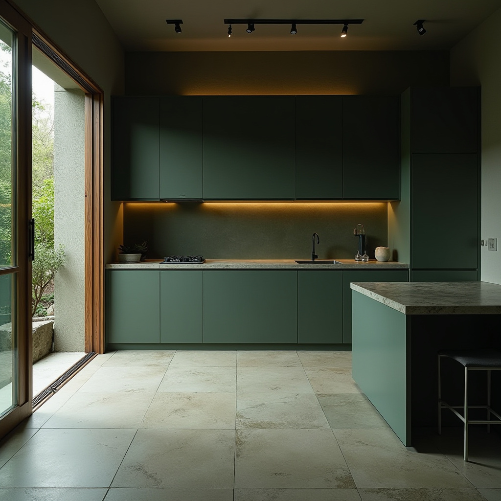 dark green kitchen 17