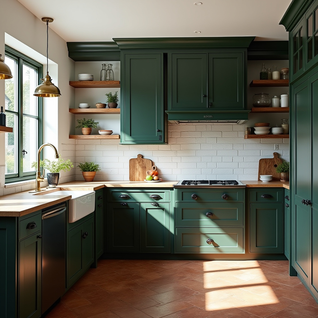 dark green kitchen 2