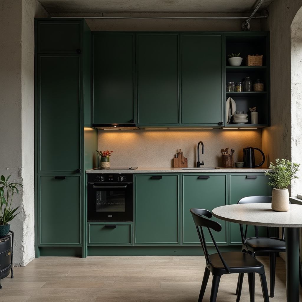 dark green kitchen 3