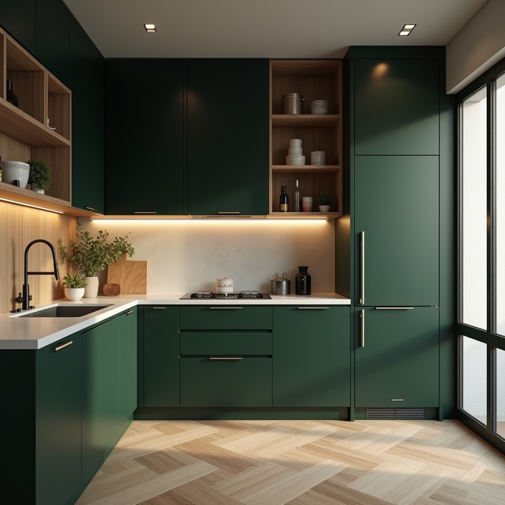 dark green kitchen 4