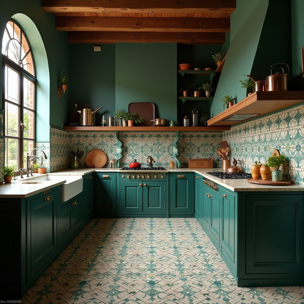 dark green kitchen 6