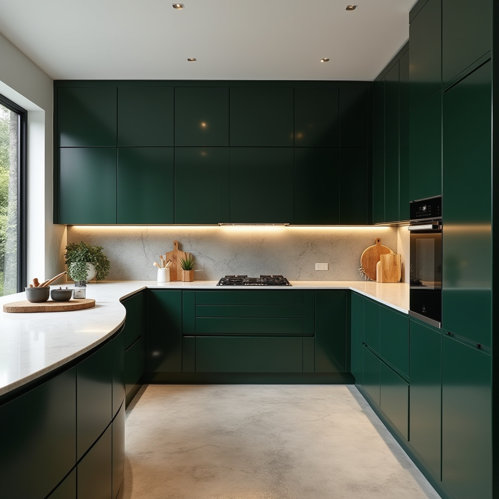 dark green kitchen 7