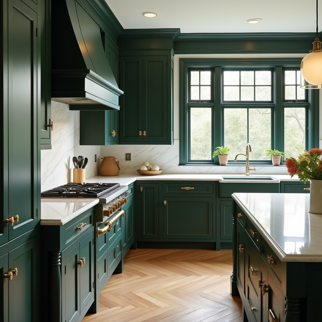 dark green kitchen 8