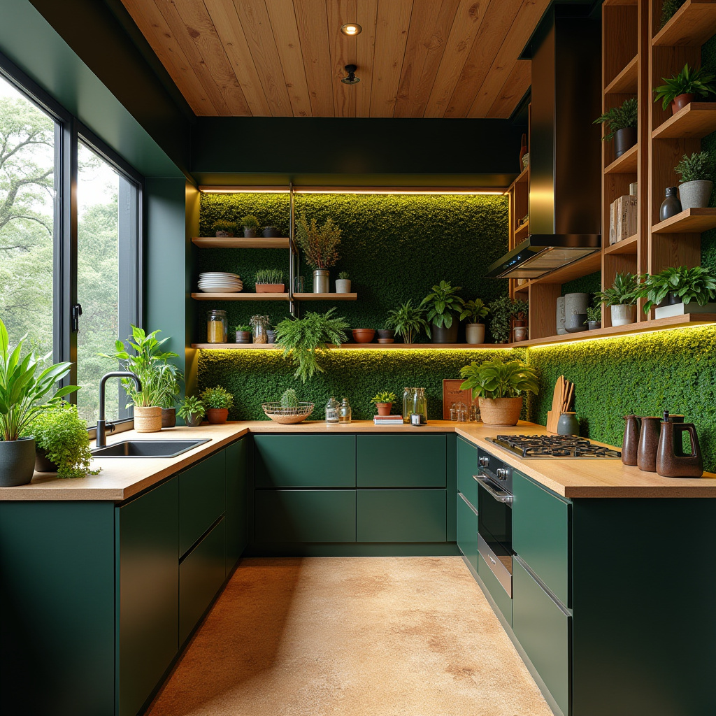 dark green kitchen 9