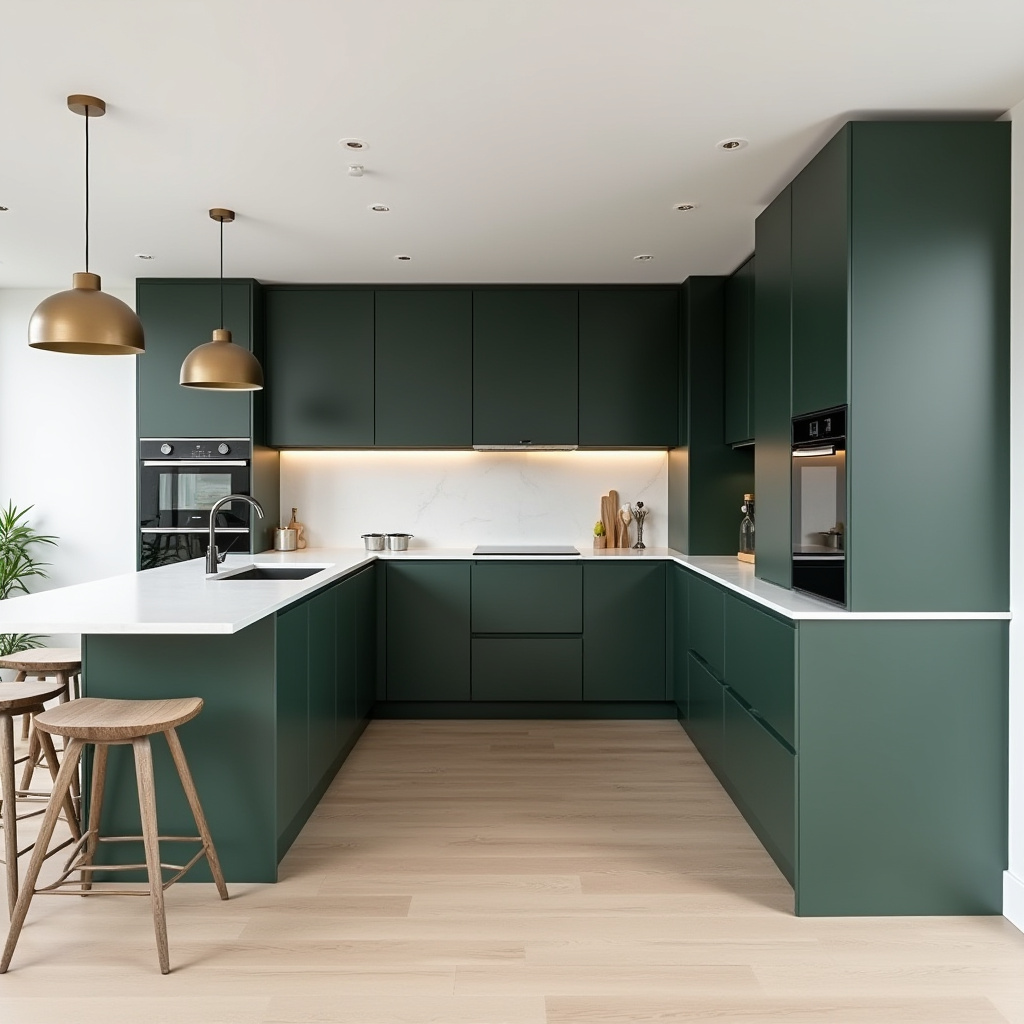 dark green kitchen cabinets 2