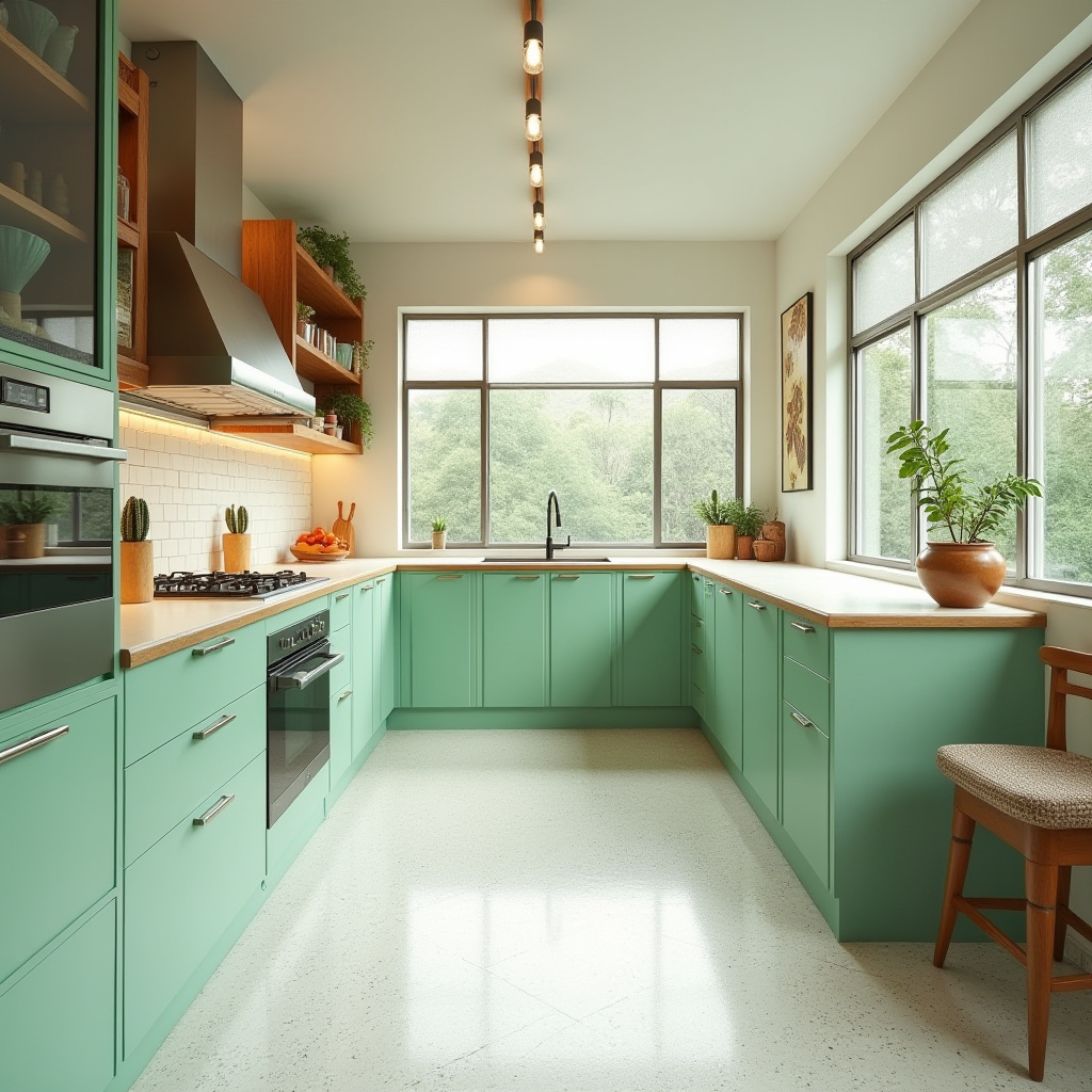 green and white kitchen 10