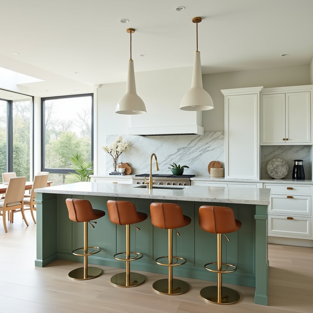 green and white kitchen 15