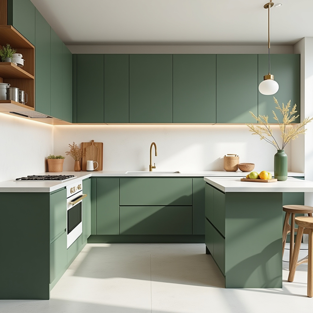 green and white kitchen 20