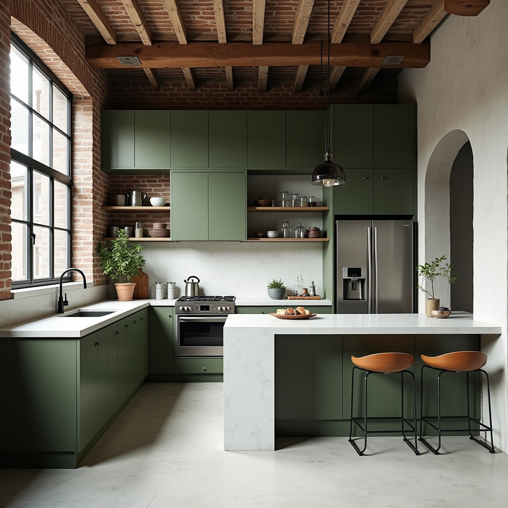 green and white kitchen 5