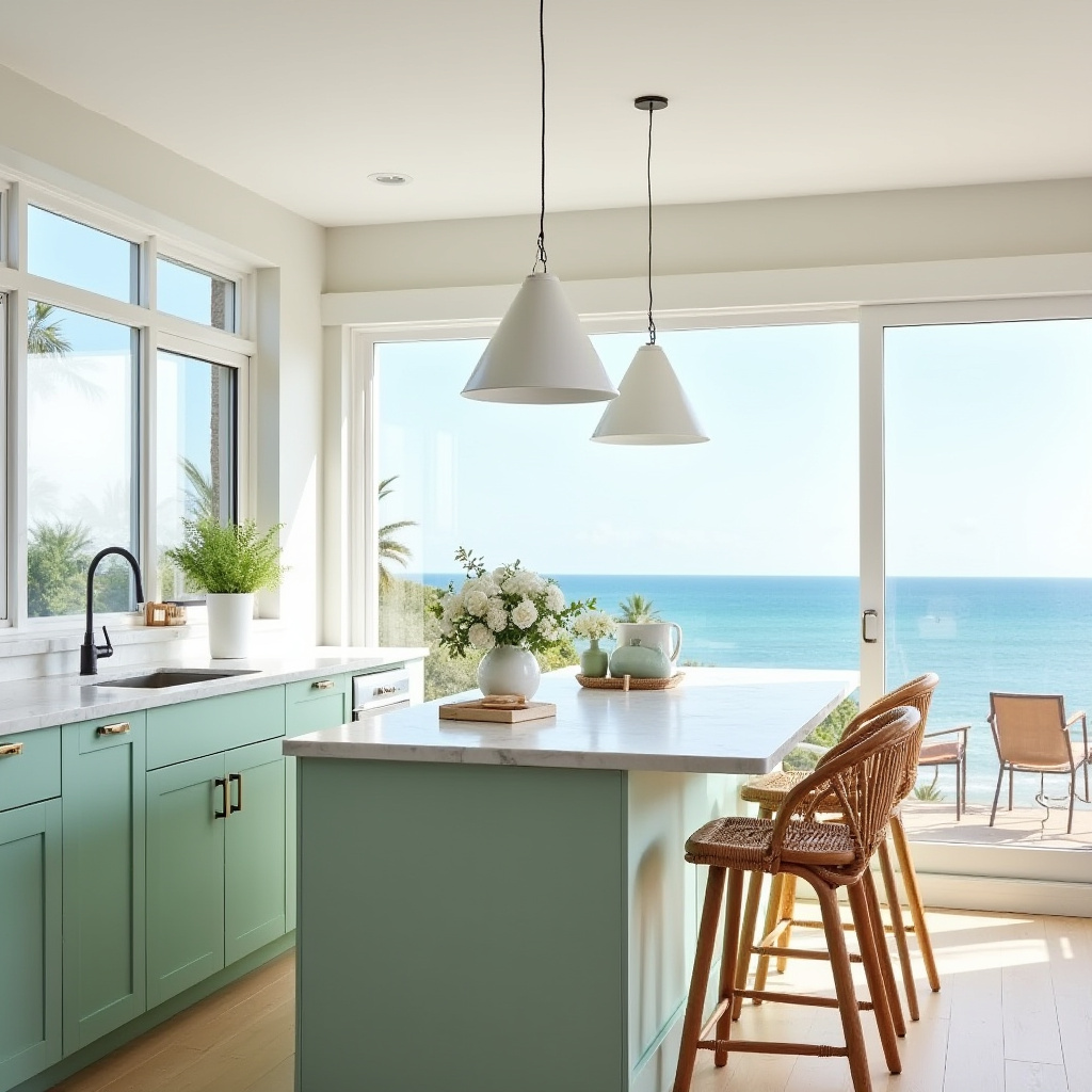 green and white kitchen 6