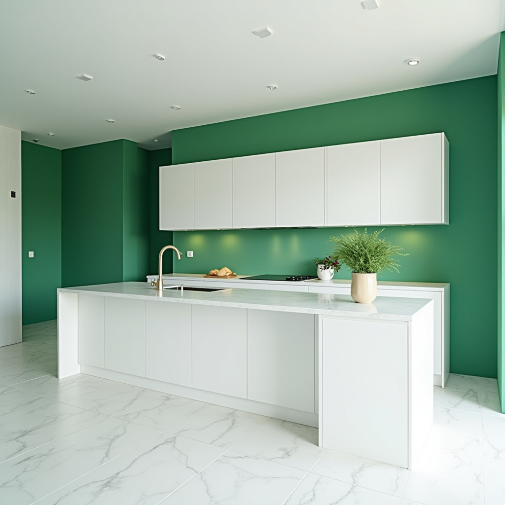 green and white kitchen 7