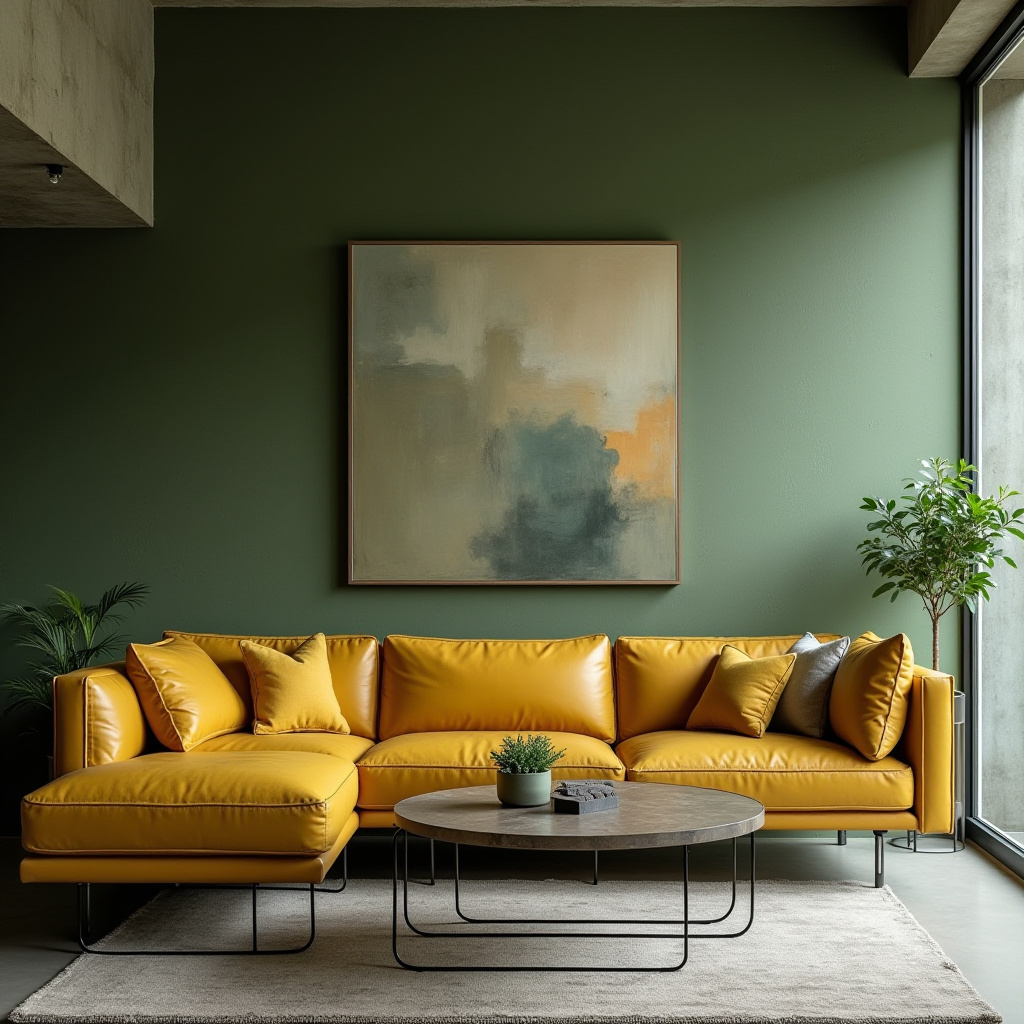 green and yellow living room 15