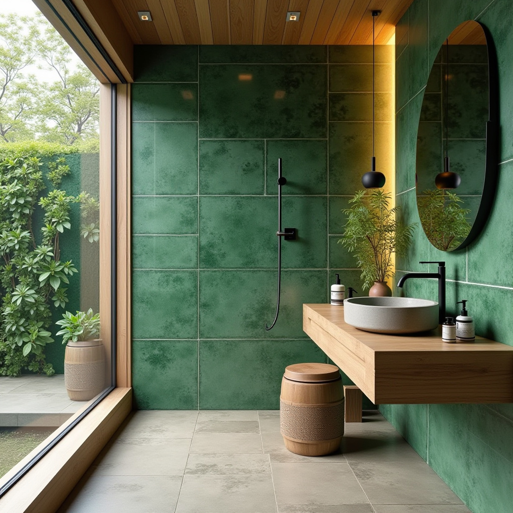 green bathroom ideas 17
