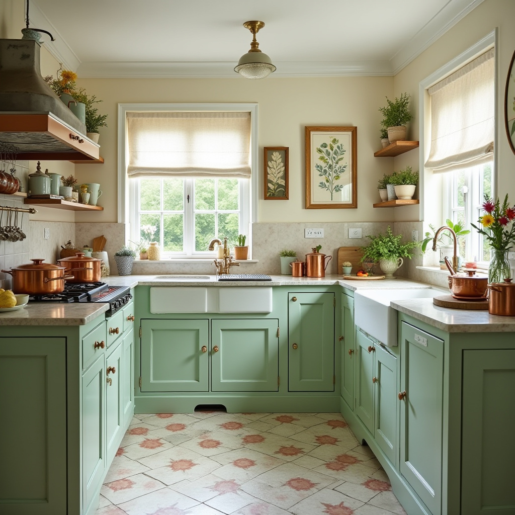 green kitchen cabinets 13