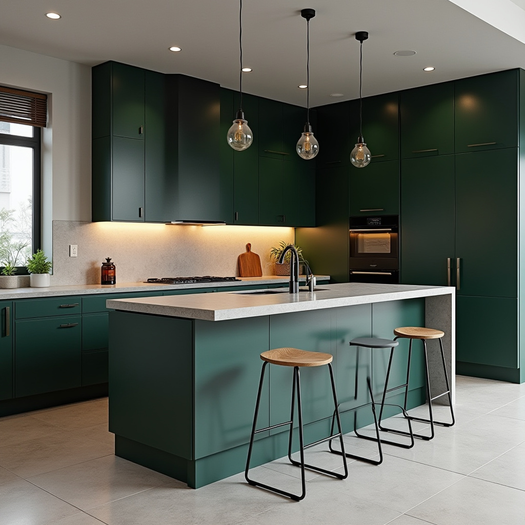 green kitchen cabinets 14