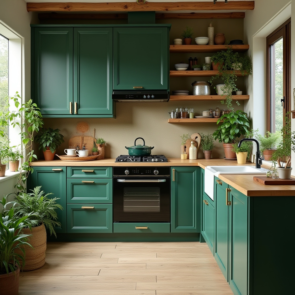 green kitchen cabinets 20