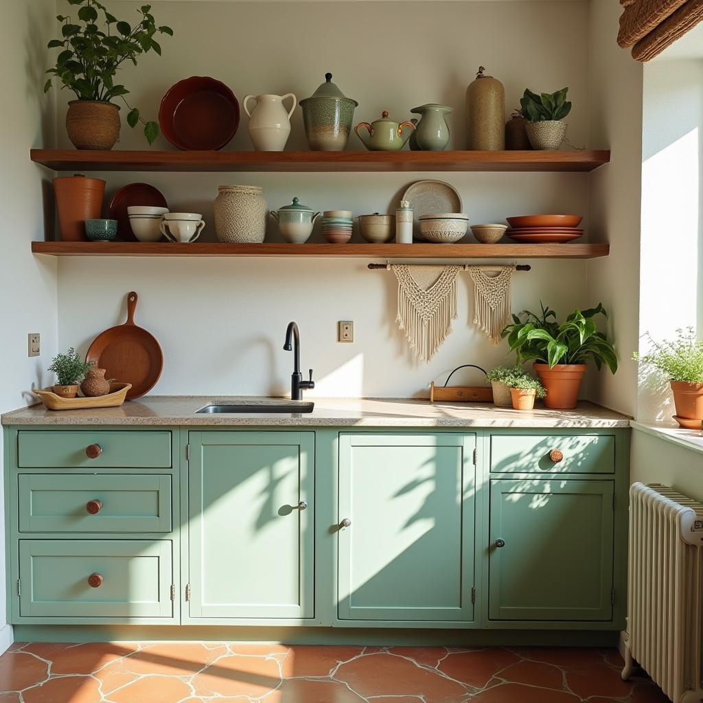 green kitchen cabinets 7
