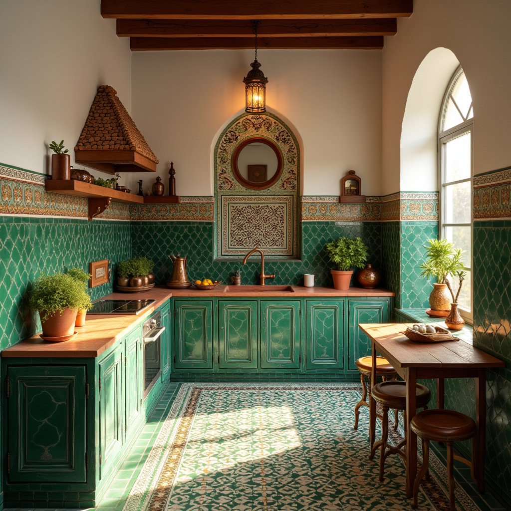 green tile kitchen 19