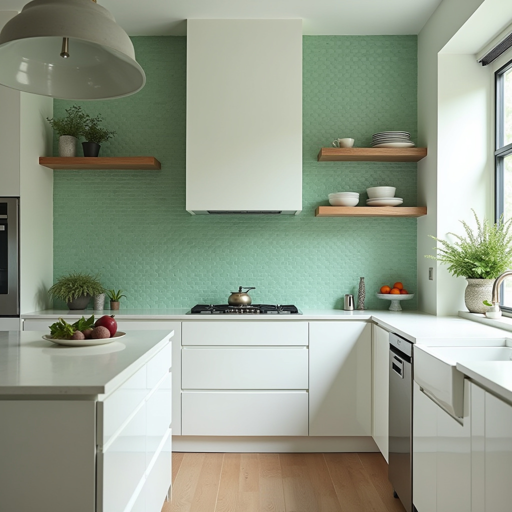 green tile kitchen 2