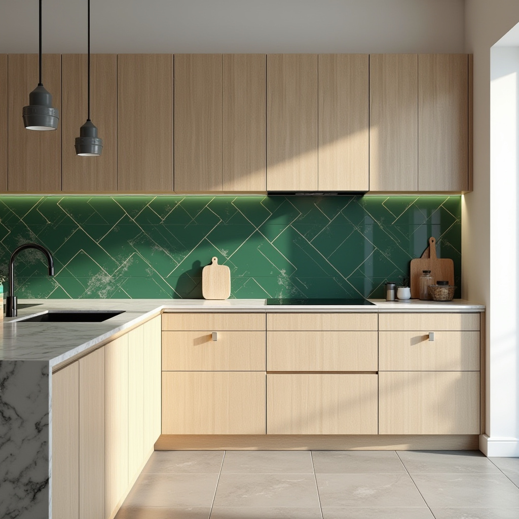 green tile kitchen 3