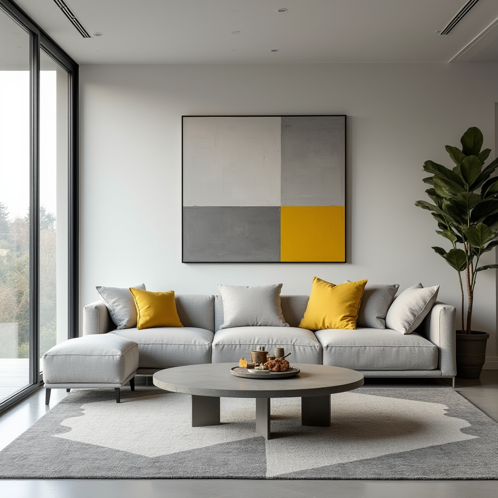 grey and yellow living room 4