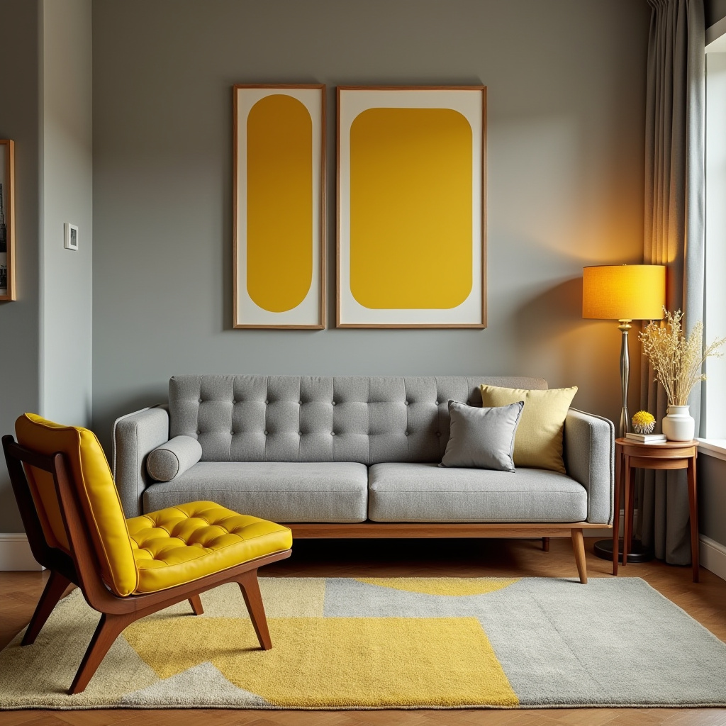 grey and yellow living room 5